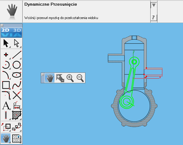 Nawigacja CAD 2D Widoku Geometrii