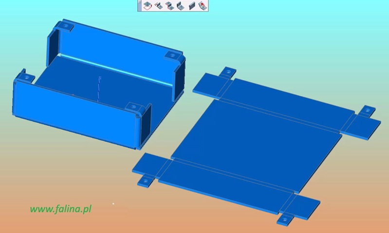 Model Obudowy 3D - Rozwinięcie w CAD arkusze blach